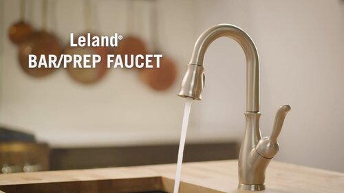 Delta Leland Pull Down Sprayer Bar Faucet, Single Handle Prep Sink